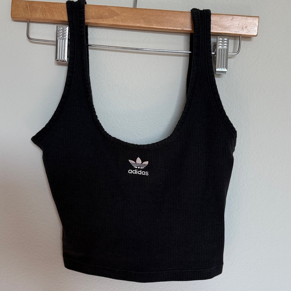 Adidas Women's Black Tank Crop Top